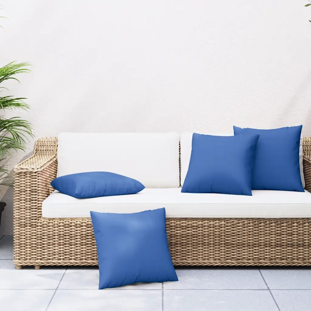 Cuscini per Divano 4 pz-Set di 4 Cuscini per Sofa Blu Reale 60x60 cm in Tessuto