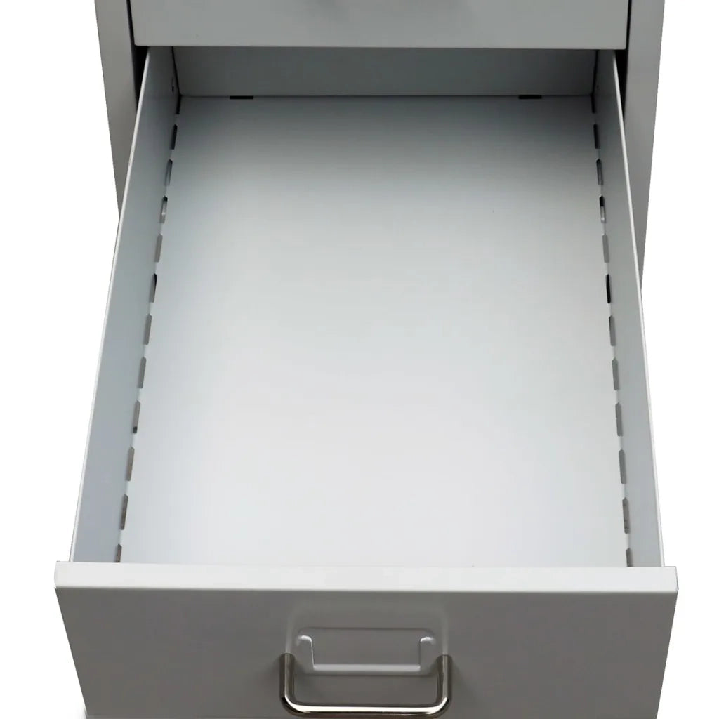 vidaXL Schedario con 5 Cassetti Grigio 68,5 cm in Acciaio