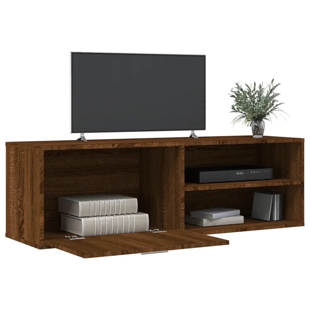Mobile Porta TV Rovere Marrone 120x34x37 cm Legno Multistrato 833550