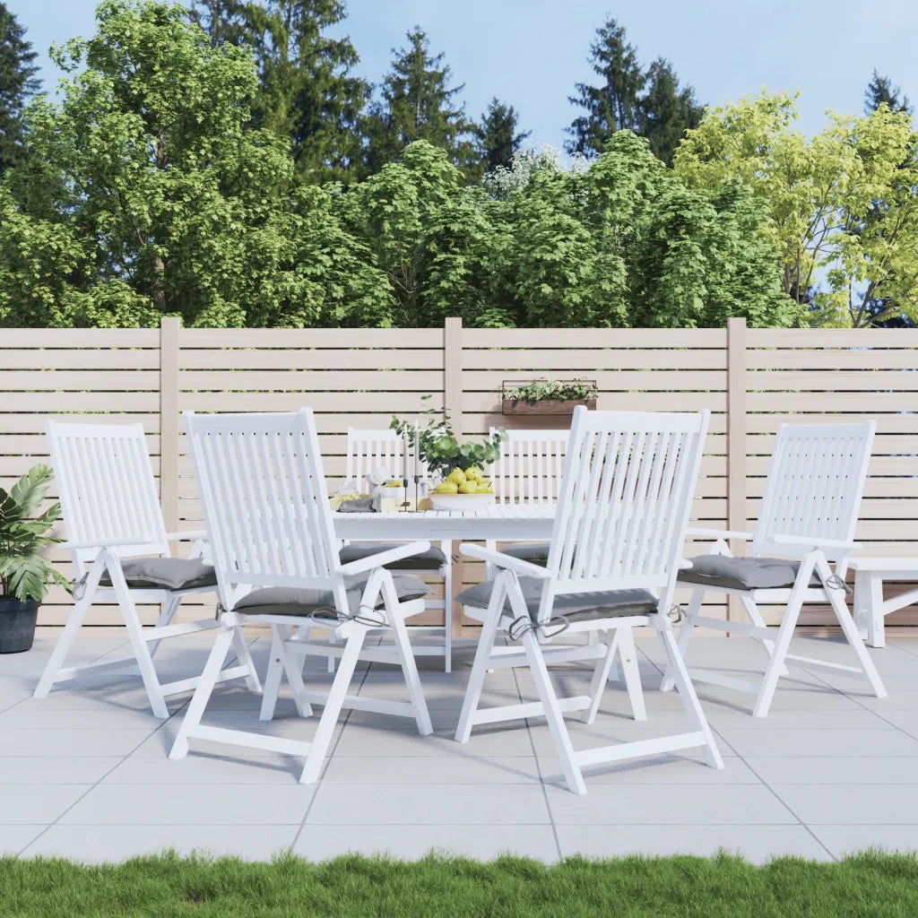 Cuscini per Sedia 6 pz Grigi 40x40x7 cm in Tessuto Oxford 314865