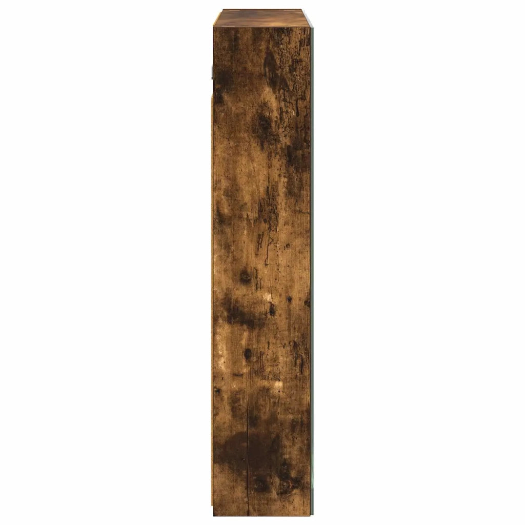 Mobiletto per specchio da bagno Rovere fumé 70 x 14,5 x 70 cm