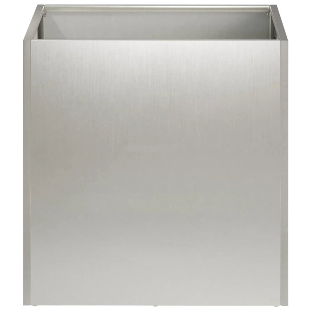 Vaso da giardino 2 pz Argento 35 x 35 x 35 cm Acciaio Inox 8004961