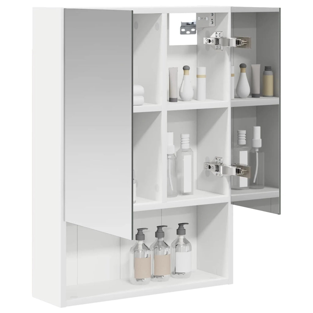 Mobiletto per specchio da bagno Bianco 50 x 14,5 x 70 cm