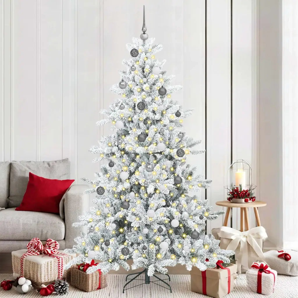 Albero di Natale Artificiale con Rami Pieghevoli Bianco 210 cm 3397730