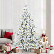 Albero di Natale Artificiale con Rami Pieghevoli Bianco 210 cm 3397730