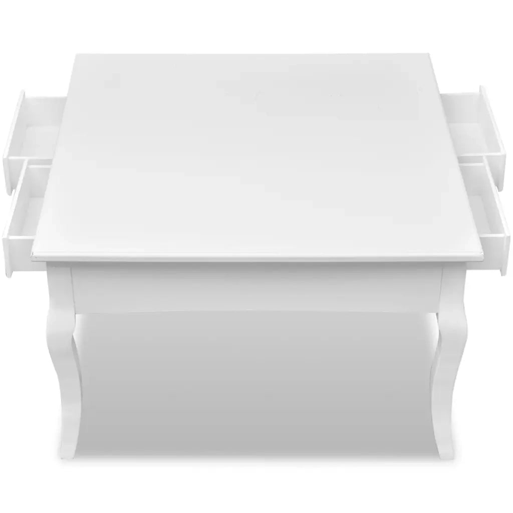 Tavolino da CaffÃ¨ con 4 Cassetti Bianco  cod mxl 25418