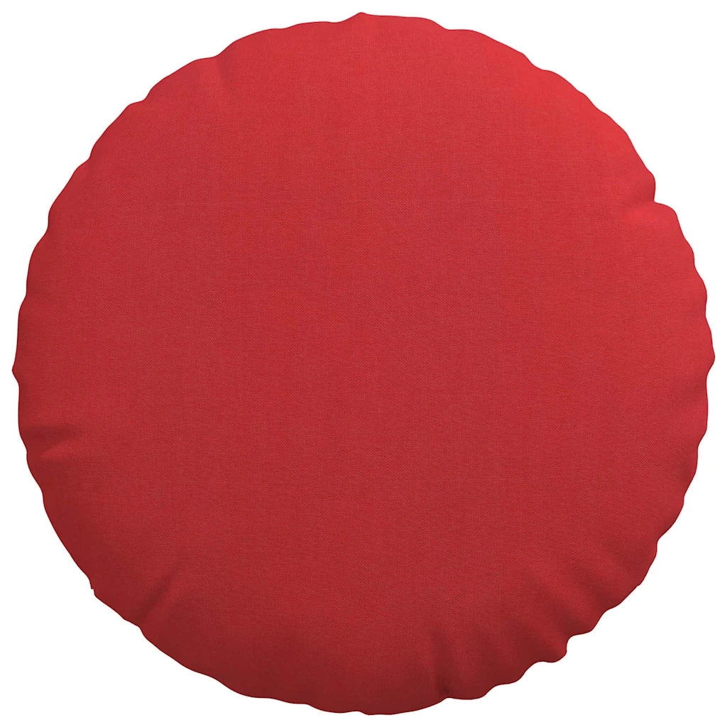 Cuscini per Seduta 2 pcs Rosso Ø40 x 13 cm Tessuto