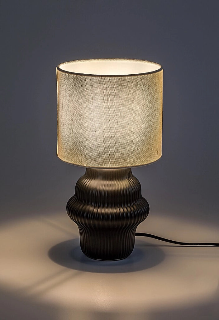 Lampada da tavolo Glimo nera ceramica E14 Rabalux