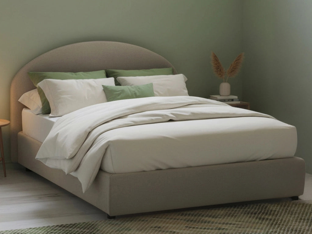 Aquanette, Letto Piazza e Mezza Contenitore Made in Italy, Grigio Tortora