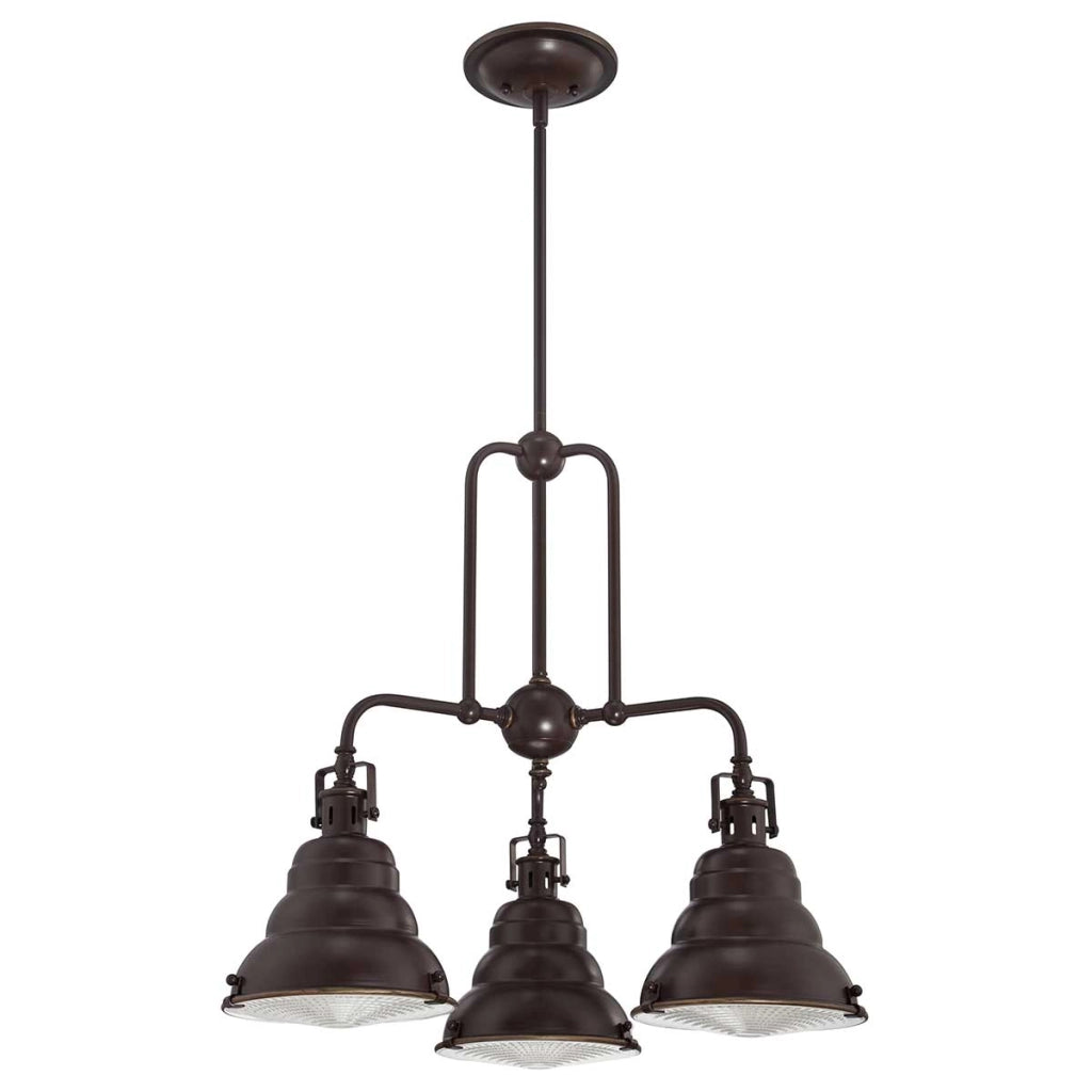 Lampadario Eastvale Quoizel bronzo palladiano 3xE27