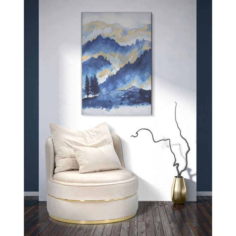 Stampa Dipinta Mountain Tree cm 80x3x120