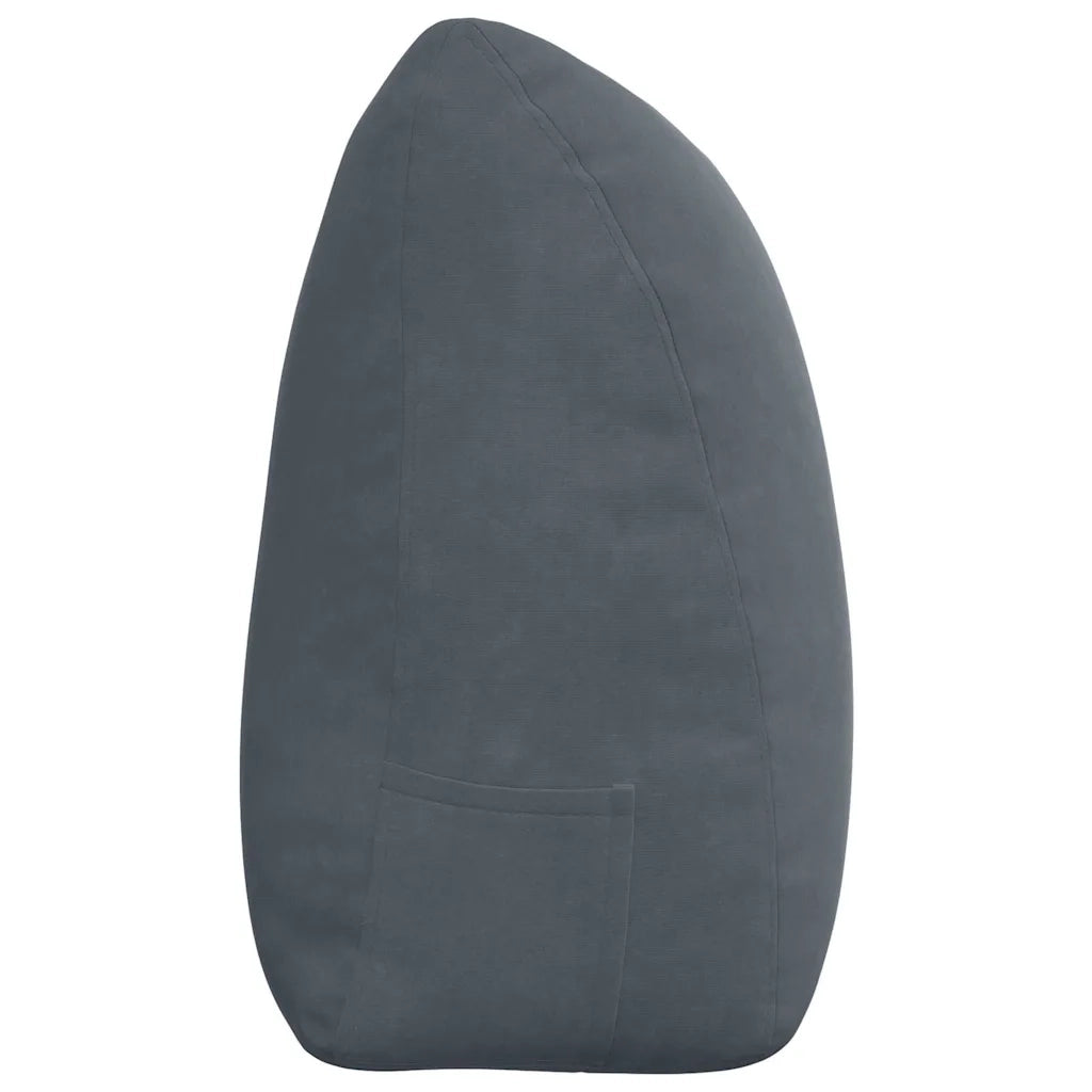Cuscino per Schiena Grigio scuro 180 x 24 x 50 cm Velluto 42014575