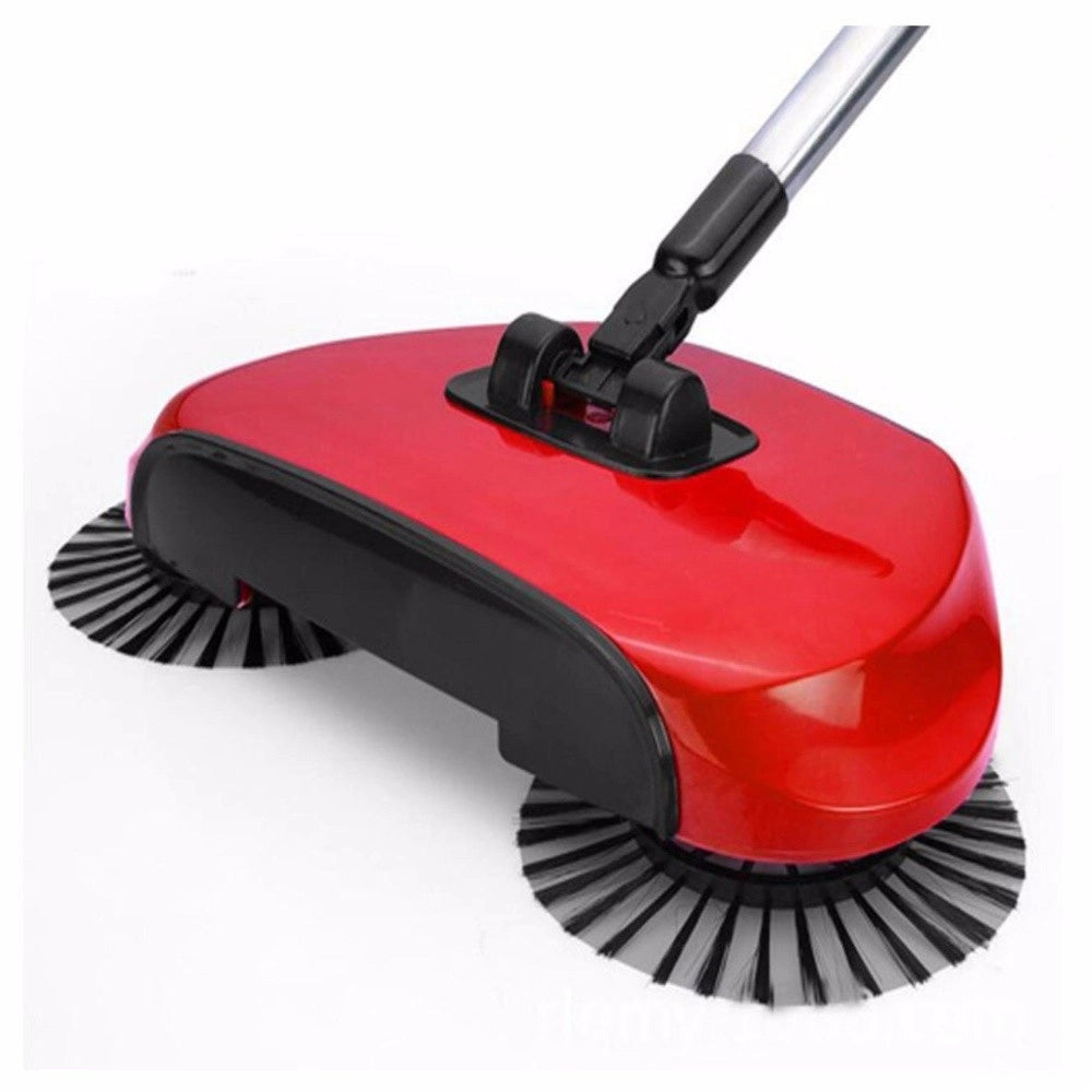 Trade Shop - Scopa Rotante 360° Con Setole Rotanti Microfibra Aspirapolvere Sweep Drag Spazza -