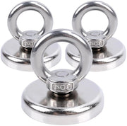 Set di magneti neodimio per pesca con magneti - Magnetizzatori forti - Magnetizzatori con anelli - Casa e officina - 3 pezzi - Extra forti