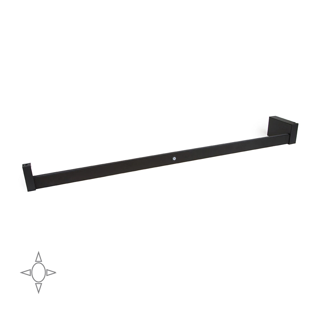 Emuca Barra appendiabili per armadi Castor con luce LED, batteria rimovibile e sensore di movimento, 1.008, Verniciato moka, 1 u.