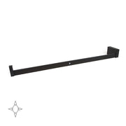 Emuca Barra appendiabili per armadi Castor con luce LED, batteria rimovibile e sensore di movimento, 1.008, Verniciato moka, 1 u.
