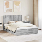 Struttura del letto con stoccaggio e testata Grigio Sonoma 3413940