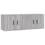 Mobile TV multimediale da parete mensola TV credenza TV per sala da pranzo soggiorno camera da letto 2 pezzi Sonoma 57 x 34,5 x 40 cm grigio 02_0029015