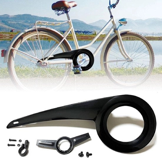 Protezione catena bicicletta leggera - schermo catena - installazione rapida - 48 x 18 cm - resistente all'olio