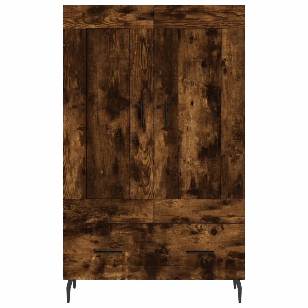 Credenza | Madia | Buffet da pranzo | Armadio da pranzo Rovere Fumo 69,5x31x115 cm in Legno Multistrato