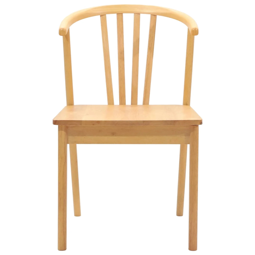 Sedia da pranzo 2 pz | Sedie da cucina Naturale Legno di gomma massiccio