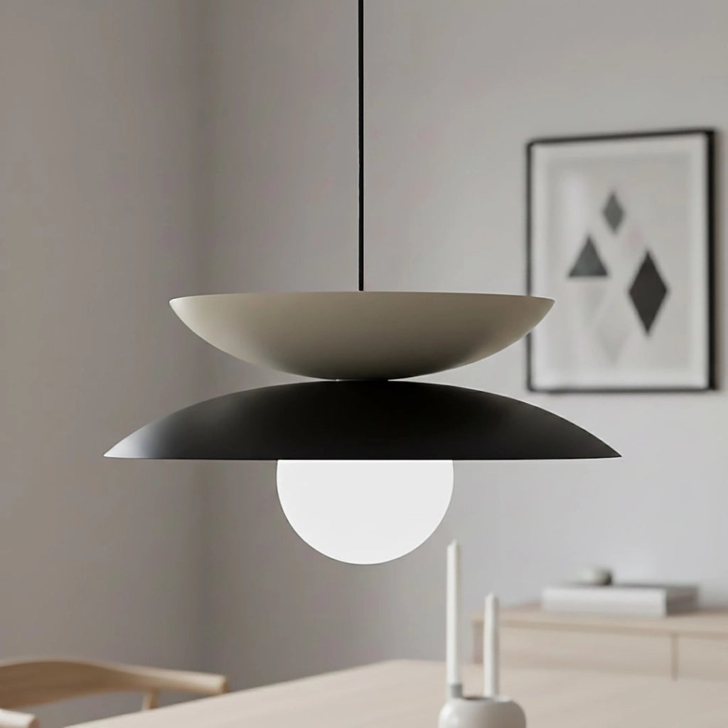 Lampada sospesa NAGOYA 1xG9 nero beige bianco Emibig