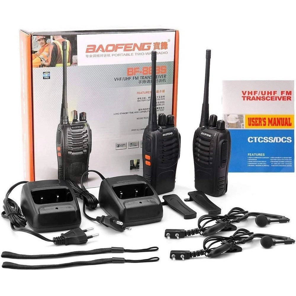 Trade Shop - Coppia Ricetrasmittente Walkie Talkie Portatile 16 Canali 3.7 V 400 - 470 Mhz -