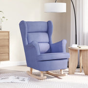 Sedia a Dondolo Jeans Blu 74x90x102 cm in Tessuto
