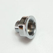 Prolunga ridotta da f 1'' x m 3/4'' sede piana in ottone cromato