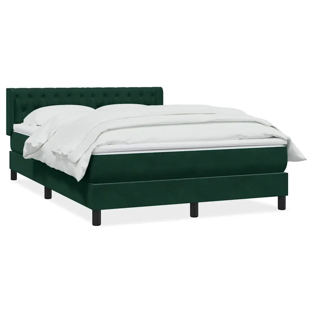 Giroletto a Molle con Materasso Verde Scuro 160x220 cm Velluto 3318414