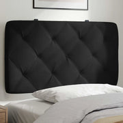 Coussin de tête de lit noir 80 cm velours