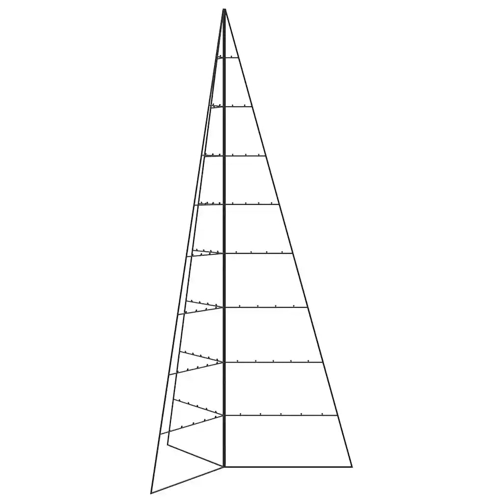 Albero di Natale Decorativo in Metallo Nero 210 cm 4018960