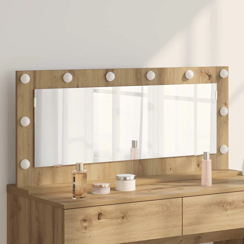 Specchio da Vanità Rovere artigianale 100 x 45 x 18 cm 868332