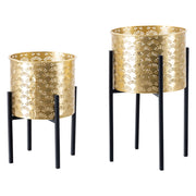 Timna, Vaso set 2 Vasi, Portavasi Rimovibili, oro