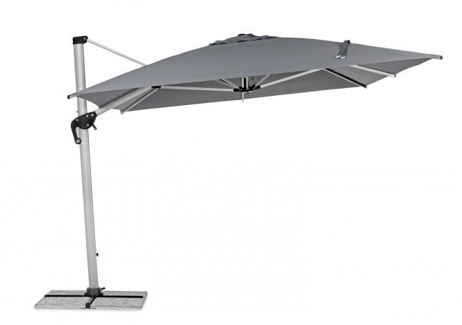 Ombrellone da Giardino Decentrato 4x3x2,59h m Ines Grigio Scuro