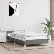 Giroletto senza Materasso Grigio Scuro 100x200 cm Tessuto 347392