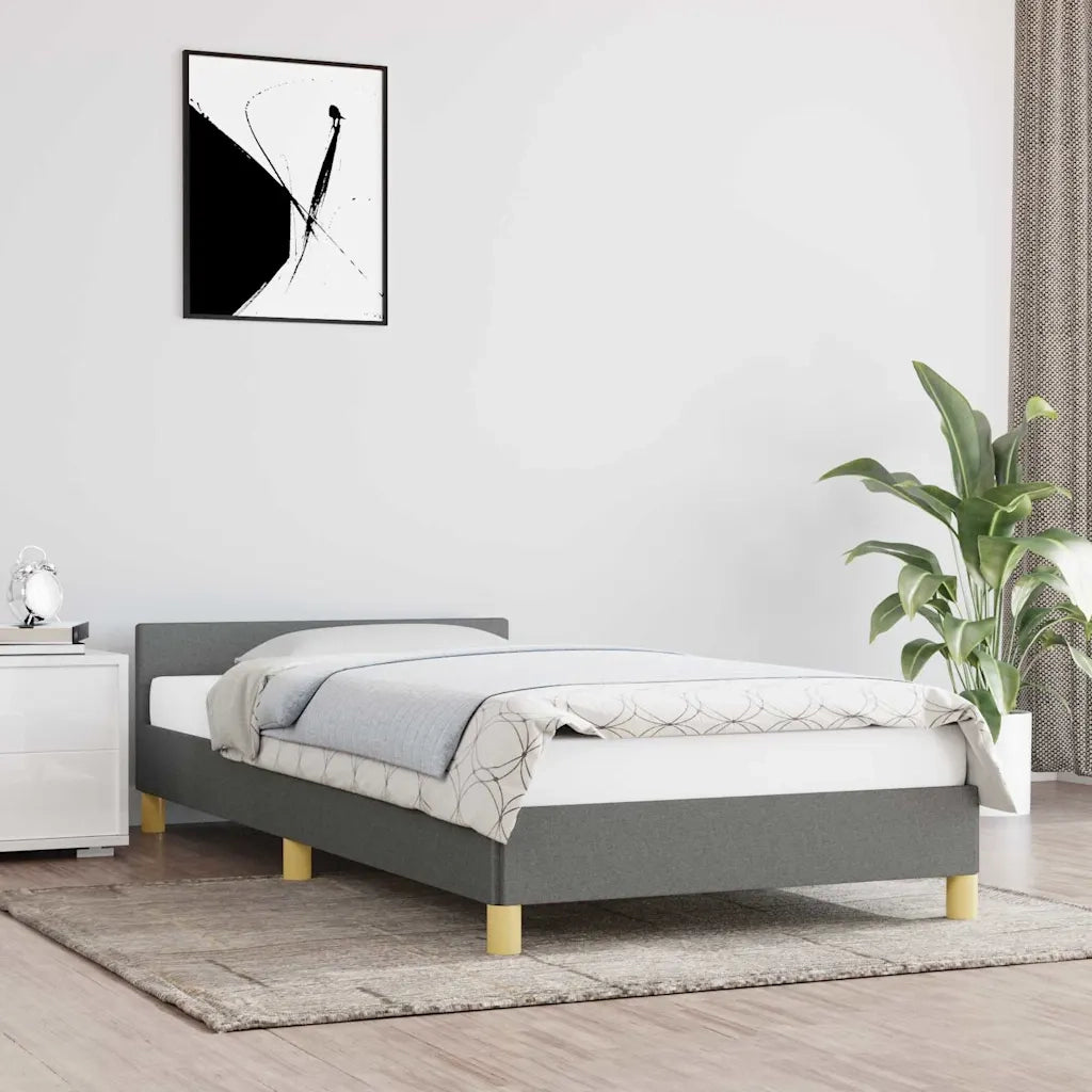 Giroletto senza Materasso Grigio Scuro 100x200 cm Tessuto 347392
