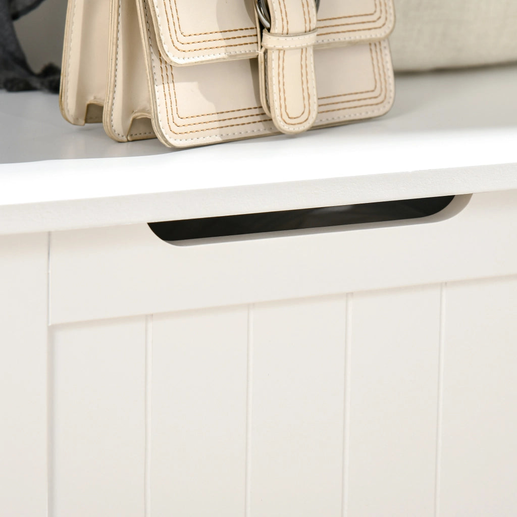 Mobile ingresso con panca, appendiabiti e gancio ¨C zephmum ¨C bianco 71.5x39.5x170 cm