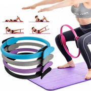 Trade Shop - Anello Pilates Cerchio Doppia Impugnatura Cosce Braccia Antiscivolo Resistente Yoga -