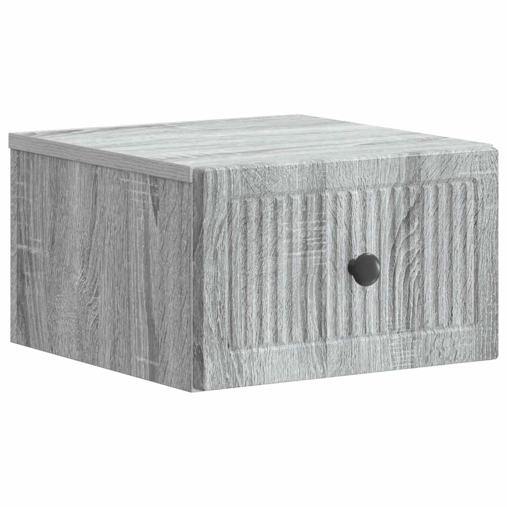 Mobiletto da notte a muro 2 pcs Grigio Sonoma 33 x 34,5 x 20 cm 897928