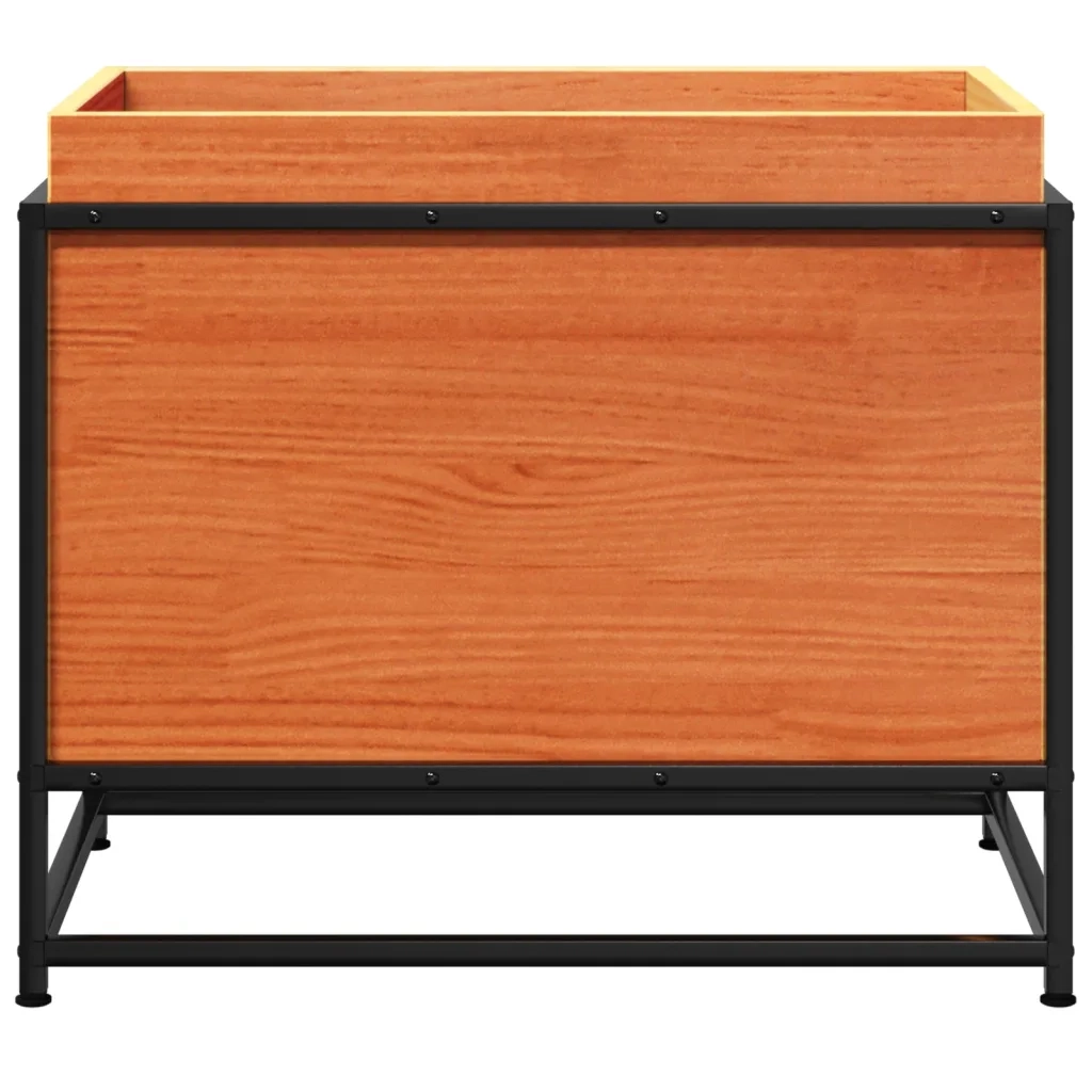 Fioriera Giardino-Vaso da Esterno-Contenitore per Piante Marrone Cera 60x50x40 cm Legno Massello Pino