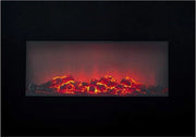 Stufa elettrica a parete 1800 W - Riscaldamento LED - Fiamma di lusso - Comando a distanza Stufa elettrica