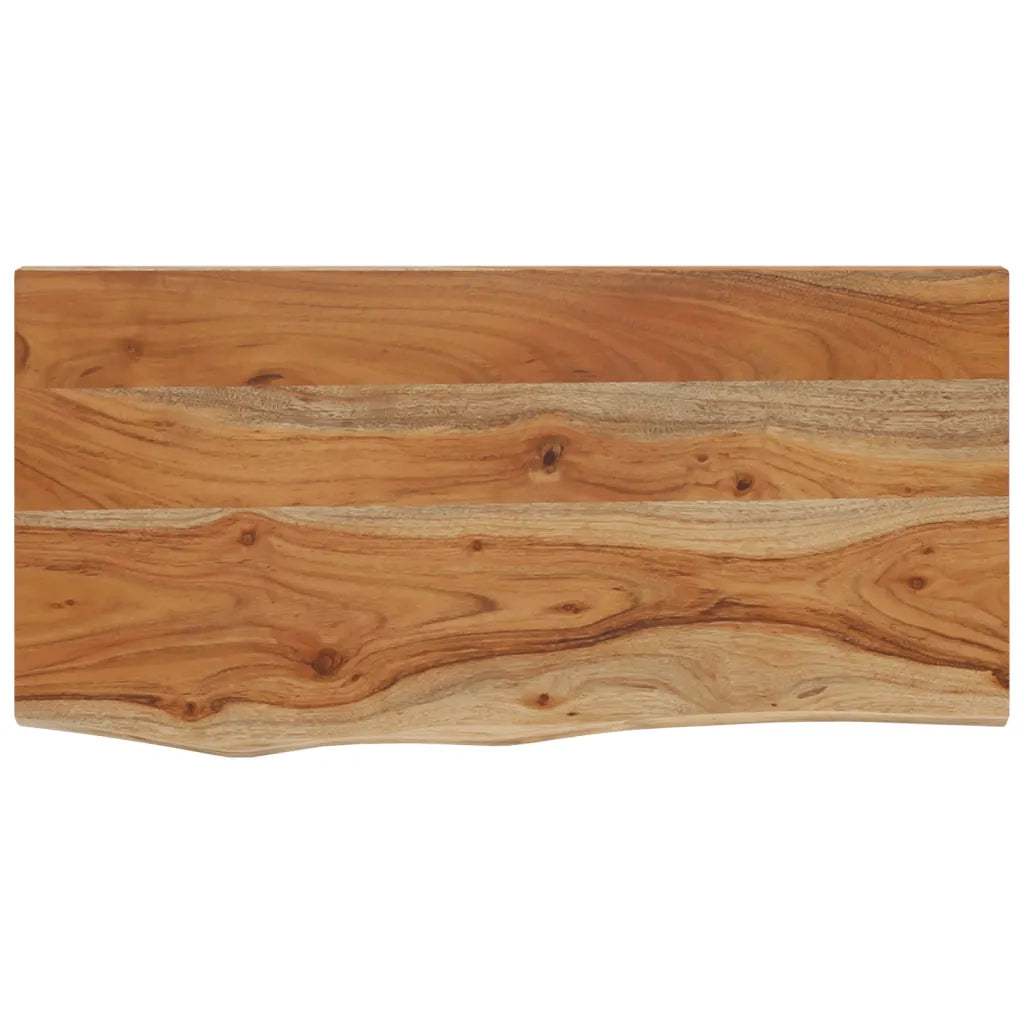 Piano Tavolo | Mensola a Muro 40x20x2,5 Rettangolare Legno Acacia Bordi Vivi