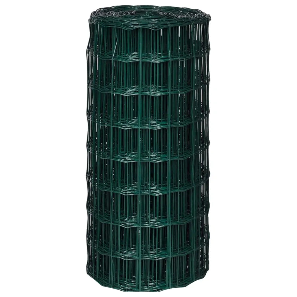 Recinzione da Giardino | Recinzione Europea in Acciaio 25 x 0,8 m Verde