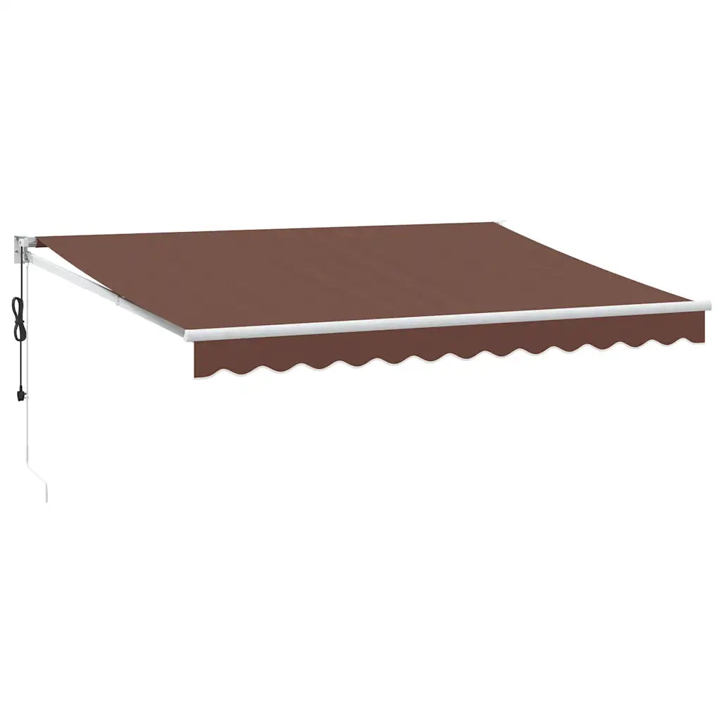 Tenda da Sole Retrattile-Tenda parasole per Patio Automatica Marrone 350x250 cm 590784