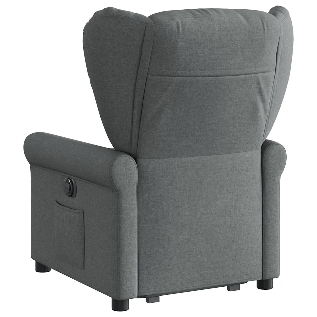 Divano Sedia-Poltrona Alzapersona Reclinabile Grigio Scuro in Tessuto 844824