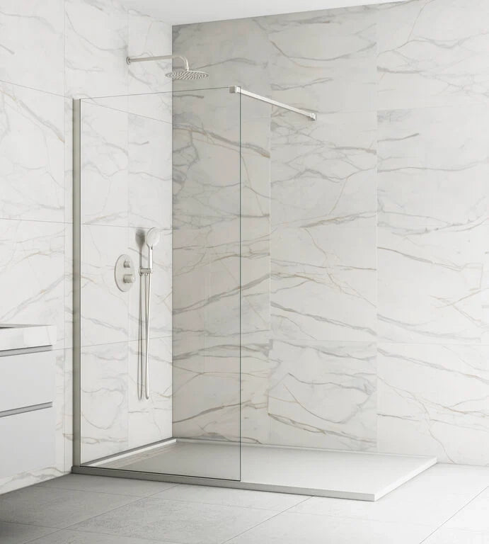 Parete doccia fissa Screen 8 mm 90 cm (86,5-88,0 cm) nichel, vetro trasparente