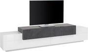 Mobile TV 3 Ante 240x45x51,5 cm Coro Bianco Lucido e Ardesia