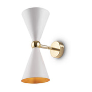 Maytoni Applique contemporanea Vesper 2 luci E14 bianco oro metallo