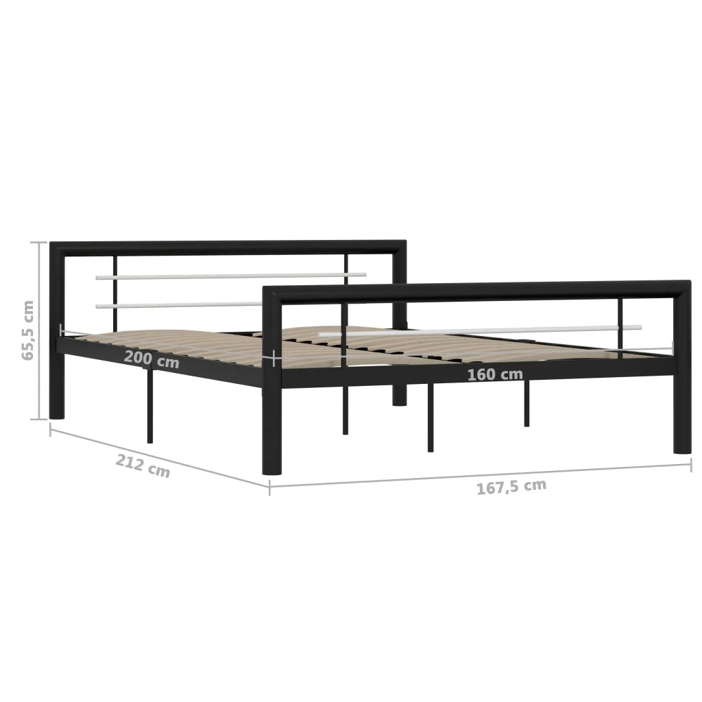 Giroletto Nero e Bianco in Metallo 160x200 cm 284554